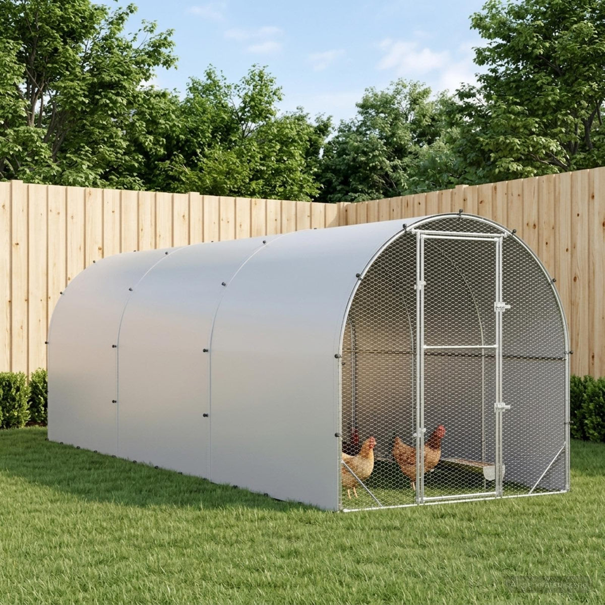 Pollaio Argento 600 x 200 x 200 cm Acciaio zincato