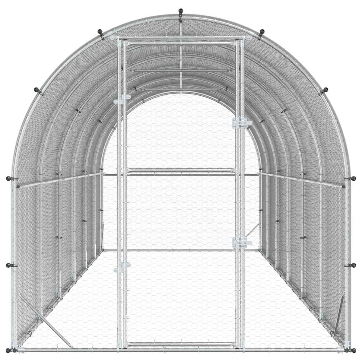 Pollaio Argento 600 x 200 x 200 cm Acciaio zincato