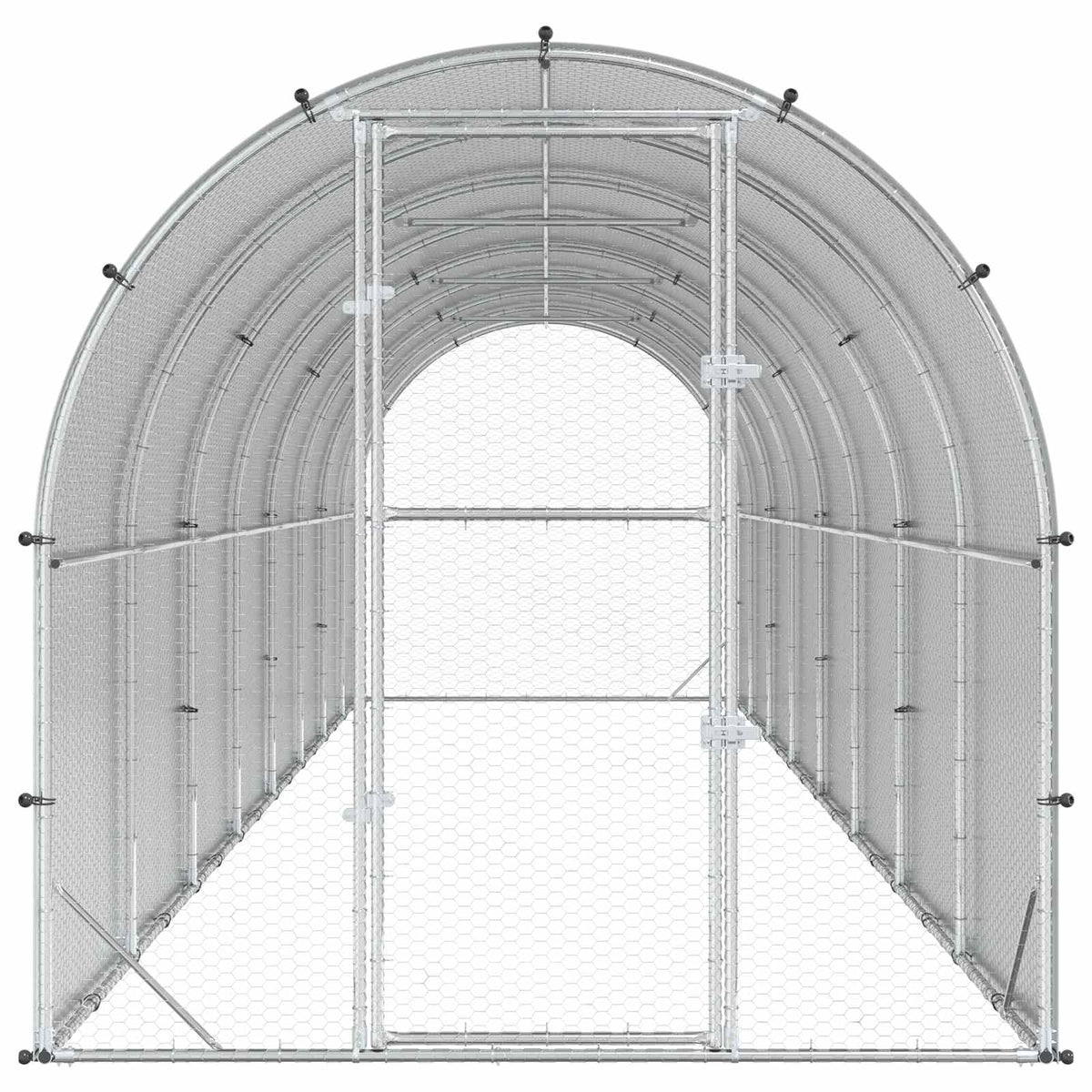 Pollaio Argento 800 x 200 x 200 cm Acciaio zincato