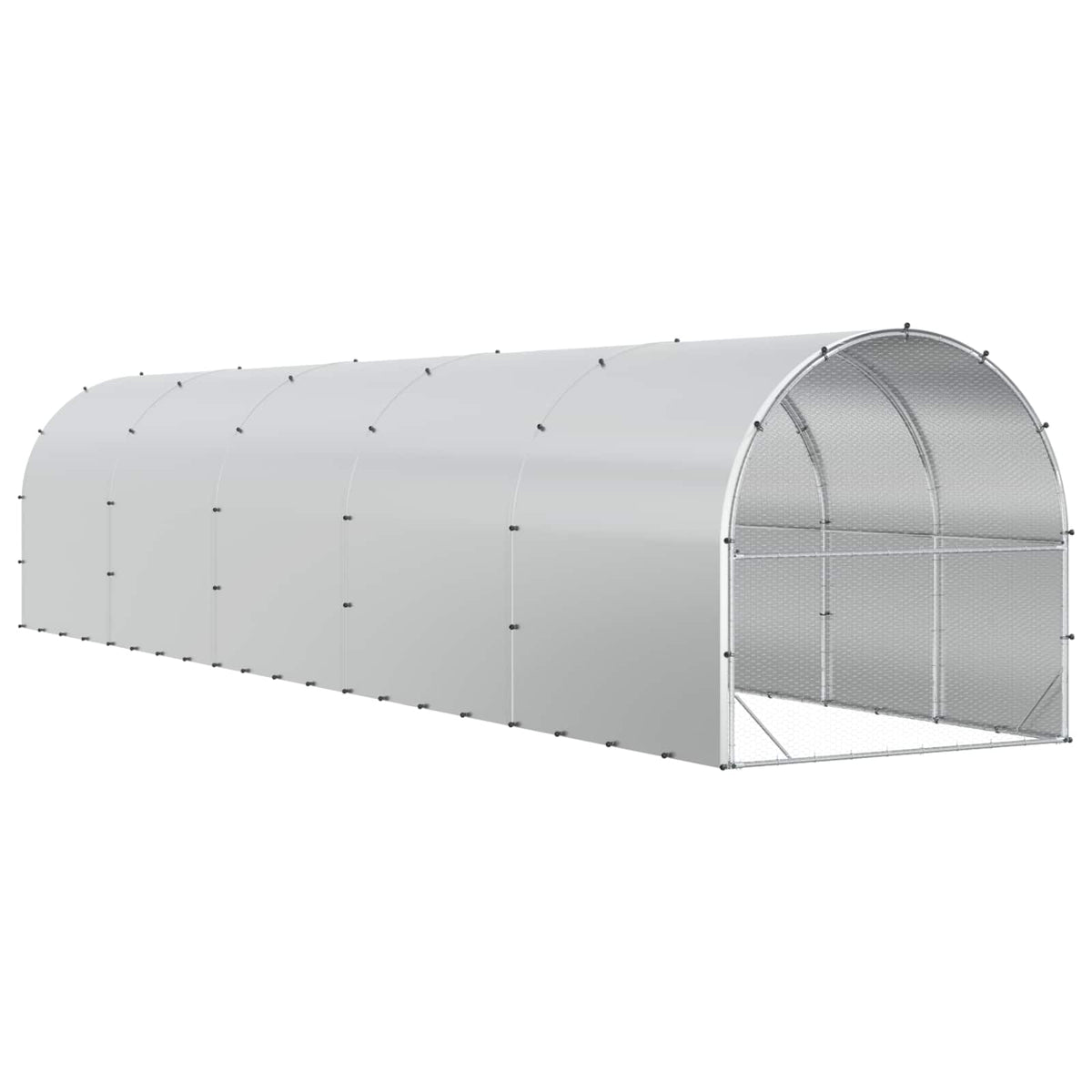 Pollaio Argento 1000 x 200 x 200 cm Acciaio zincato