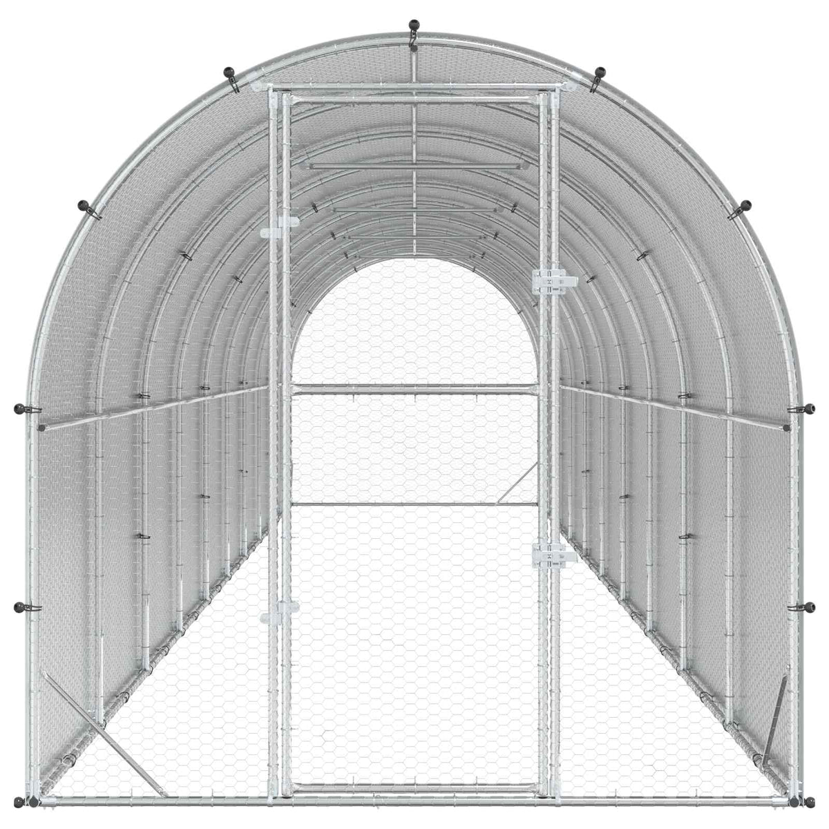 Pollaio Argento 1000 x 200 x 200 cm Acciaio zincato