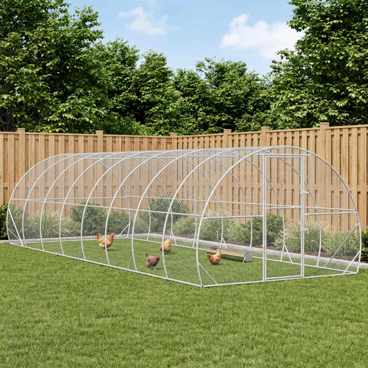 Pollaio Argento 800 x 300 x 200 cm Acciaio zincato