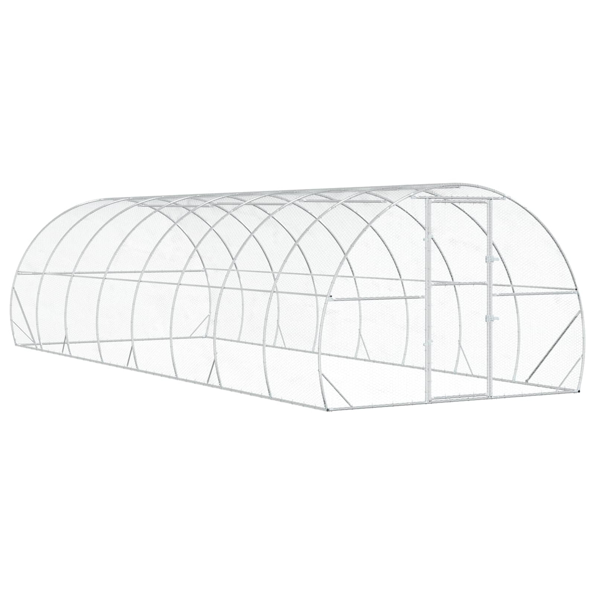 Pollaio Argento 800 x 300 x 200 cm Acciaio zincato