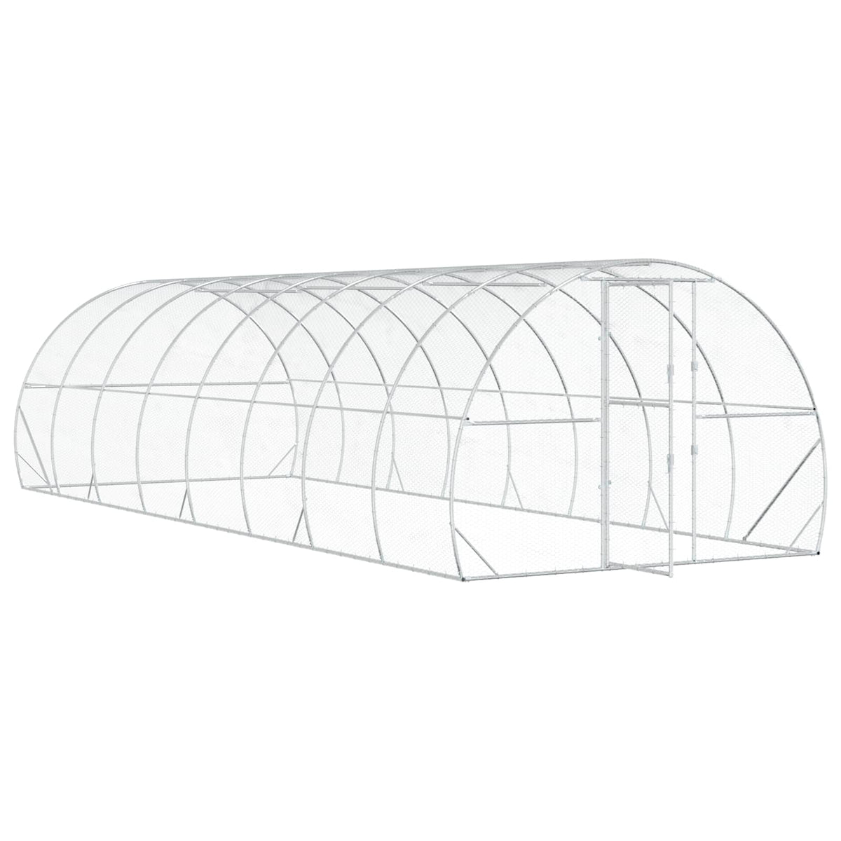 Pollaio Argento 800 x 300 x 200 cm Acciaio zincato