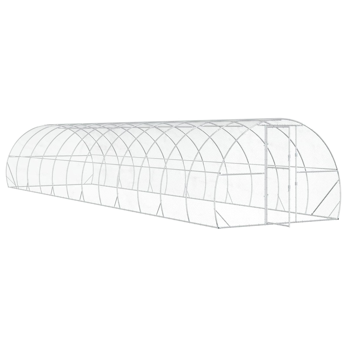 Pollaio Argento 1200 x 300 x 200 cm Acciaio zincato