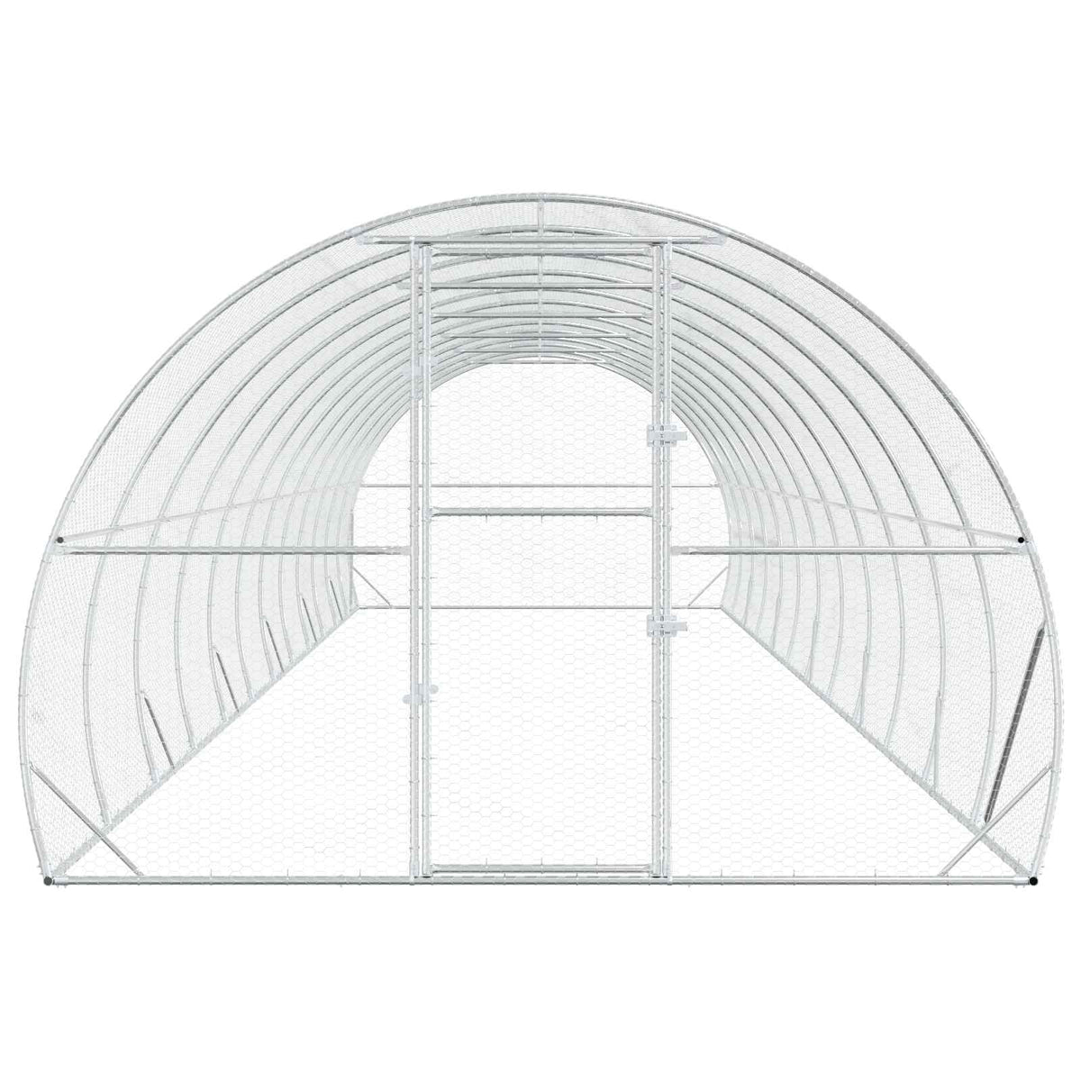 Pollaio Argento 1200 x 300 x 200 cm Acciaio zincato