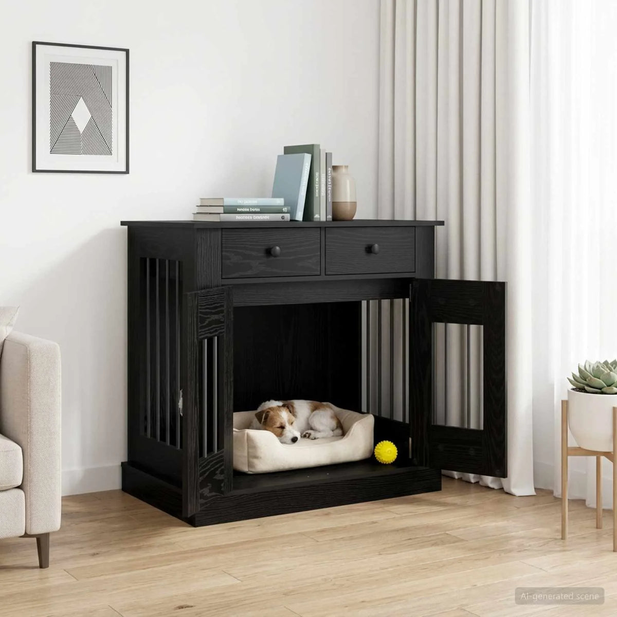 Mobile da cassa per cani 80 x 47,5 x 80 cm con cassetti