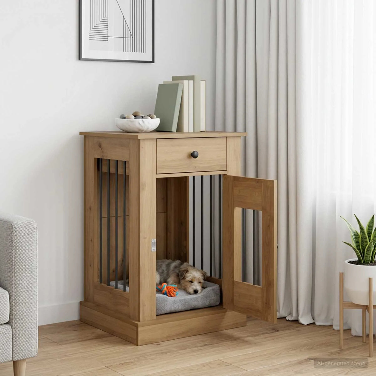 Mobile da cassa per cani 50 x 47,5 x 80 cm in legno ingegnerizzato