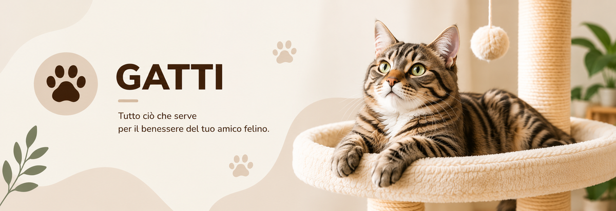 Gatto che gioca su un albero tiragraffi in sisal in un soggiorno luminoso
